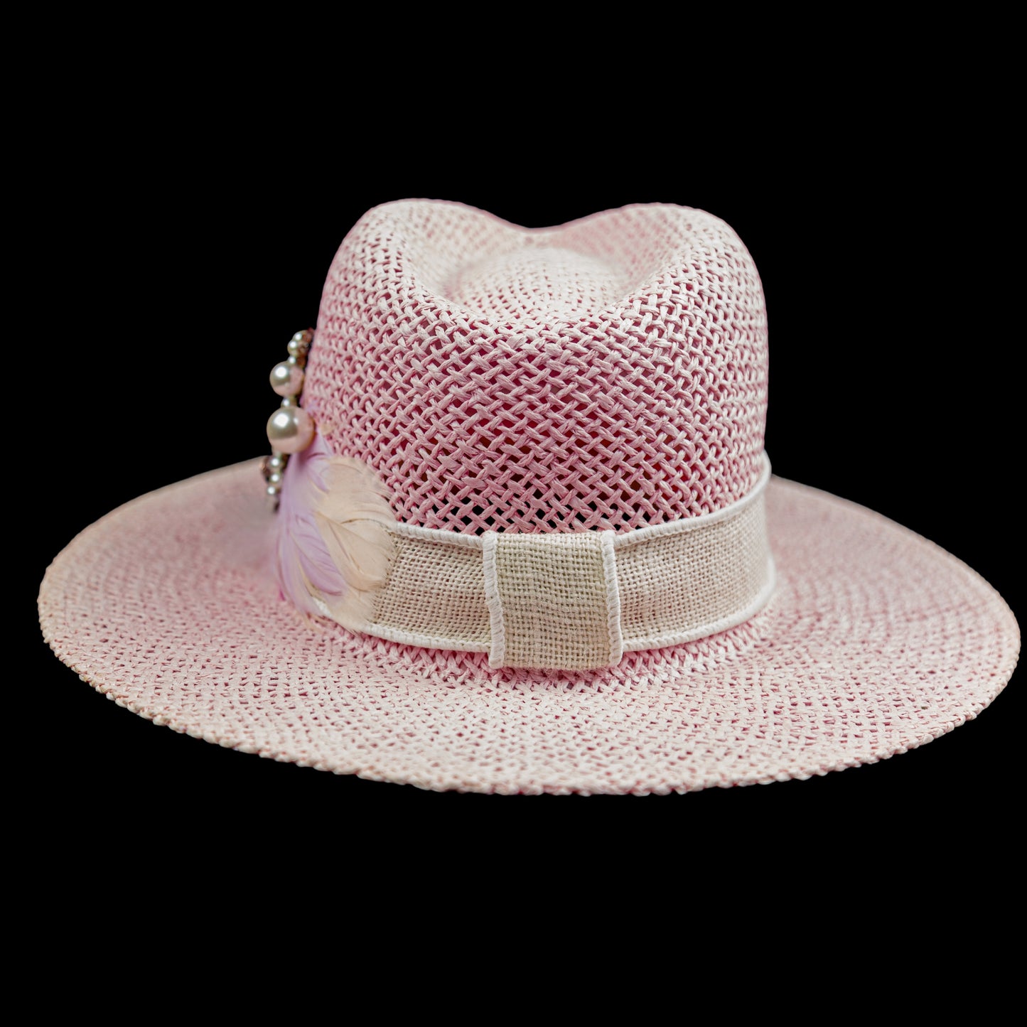 Straw fedora hat from the Flowers collection