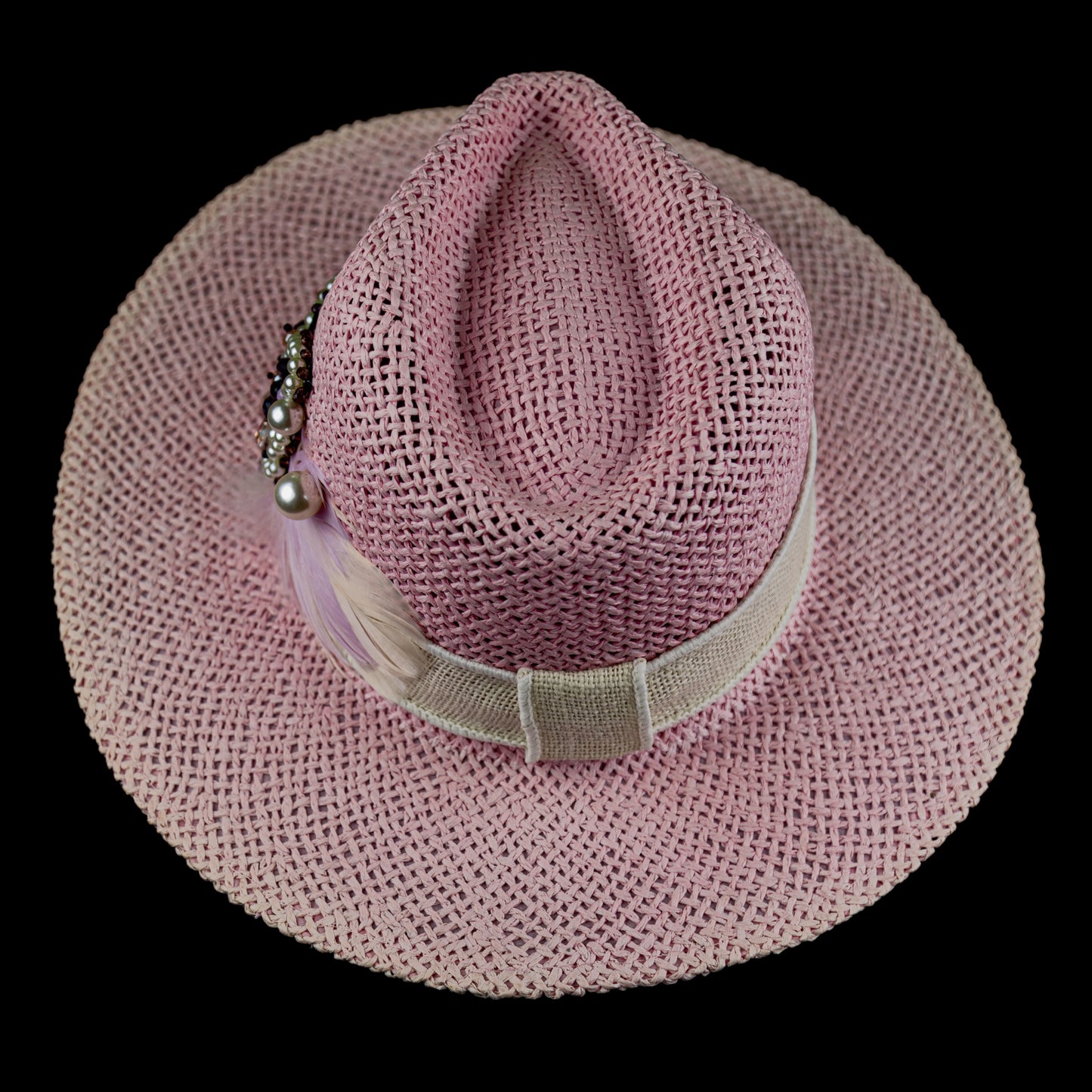 Straw fedora hat from the Flowers collection
