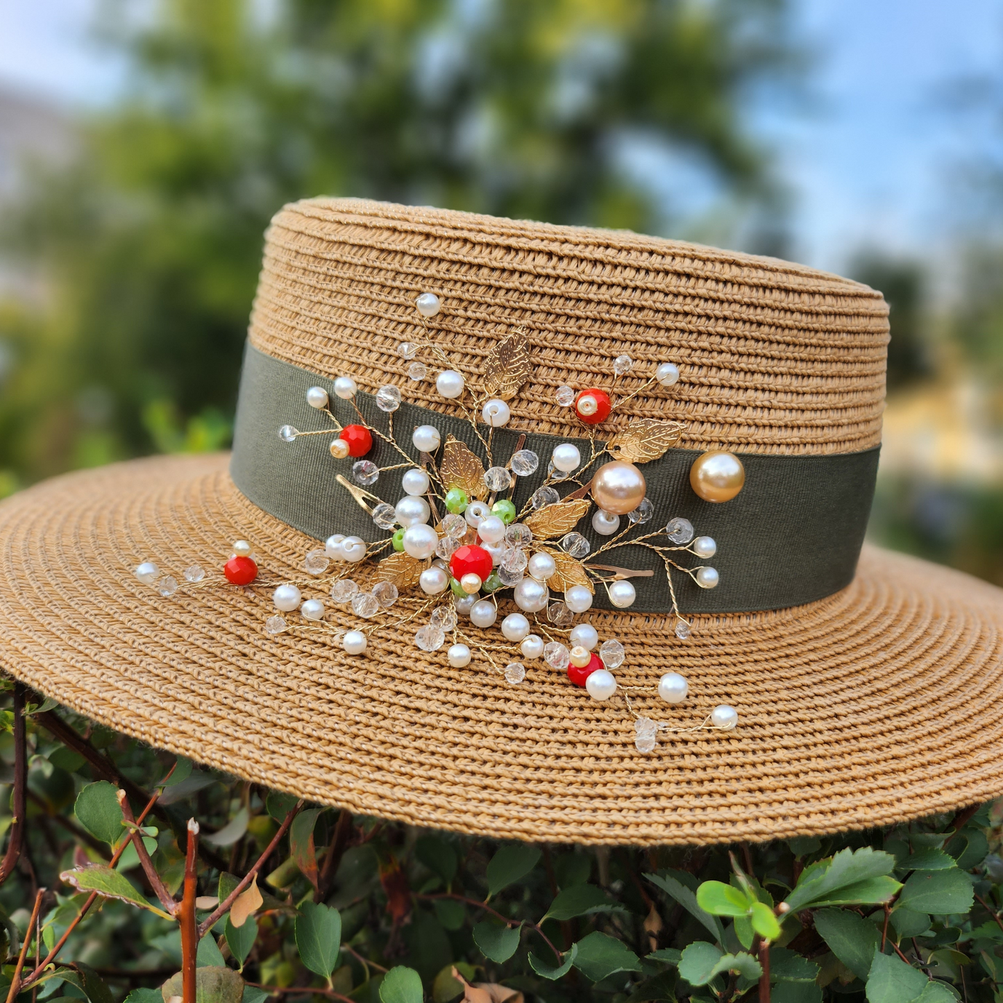 Straw Hat Canatier Collection Flowers