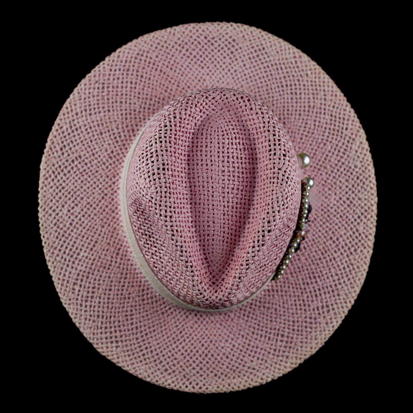 Straw fedora hat from the Flowers collection
